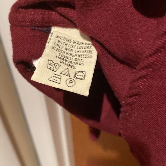 Eddie Bauer Mens XLT Material like flannel button down long sleeve - Picture 9 of 9